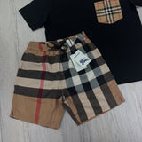 Burberry Men’s Black T-shirt & Shorts Set - Morely TrendsBurberry Type here:)