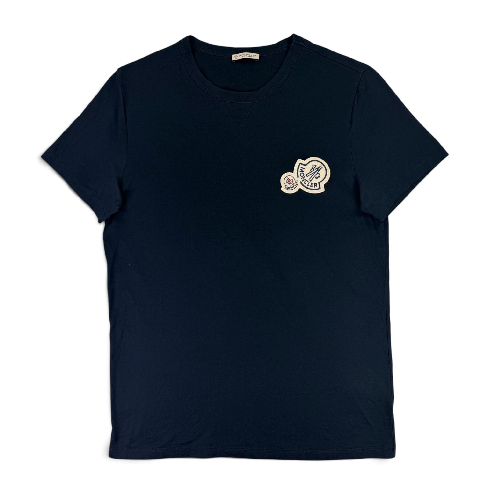 Moncler Men’s Double Logo Navy T-shirt - Morely TrendsMoncler Type here:)