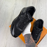 Louis Vuitton Men’s Black Monogram Leather Trainers - Uk 8 (Fit 8.5)
