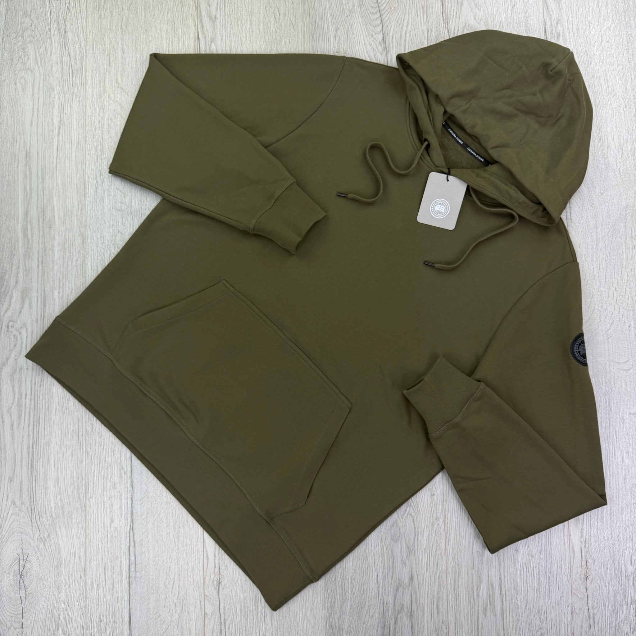 Canada Goose Men’s Black Badge Khaki Pullover Hoodie - XL - Morely TrendsCanada goose Type here:)