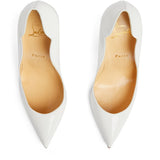Christian Louboutin Women’s White Kate 120 Patent Leather Pumps
