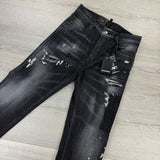 Dsquared2 Men’s Black Distressed Ripped Jeans - 46 (Uk 30/32)