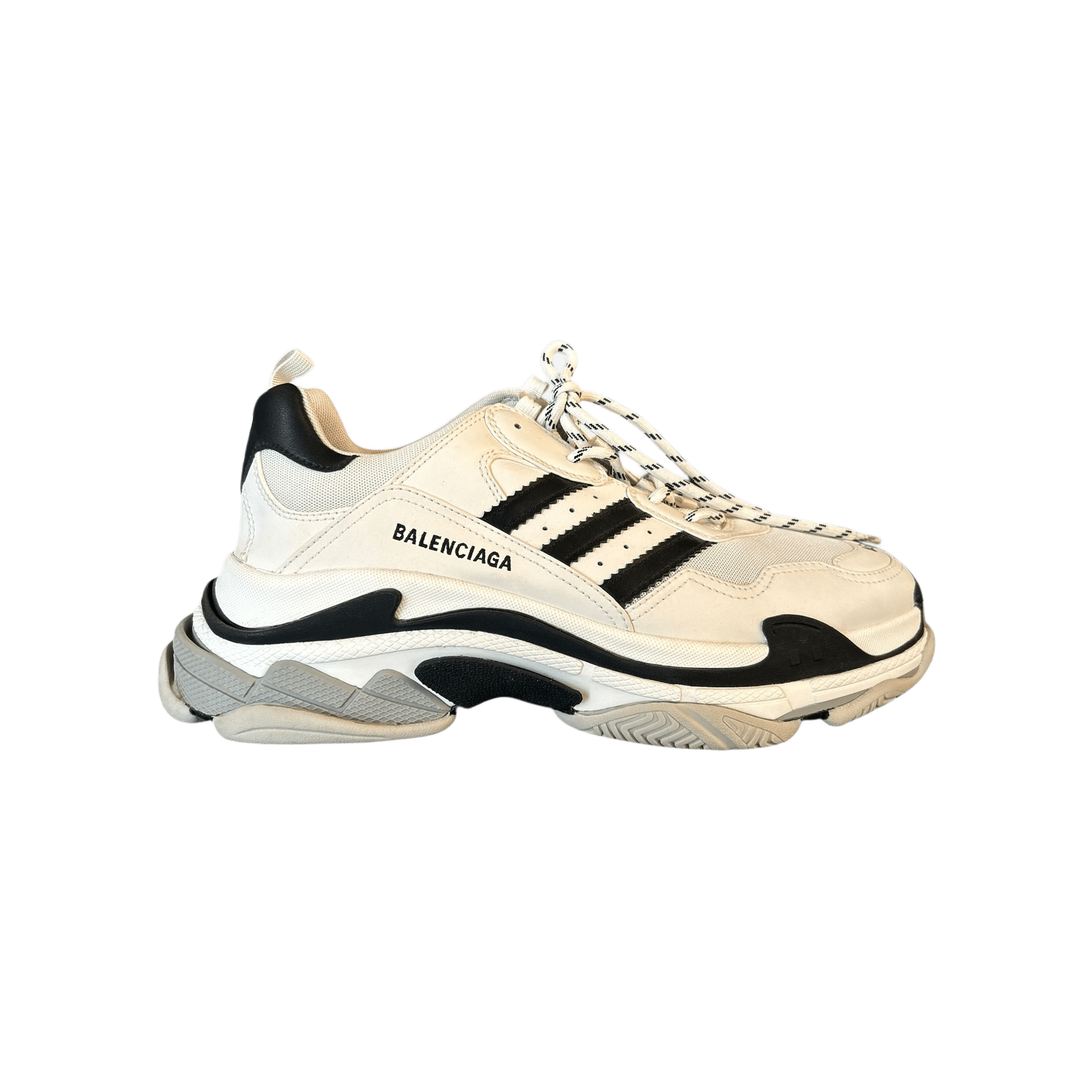 Balenciaga Adidas White & Black Triple S Sneakers - Morely TrendsBalenciaga Type here:)