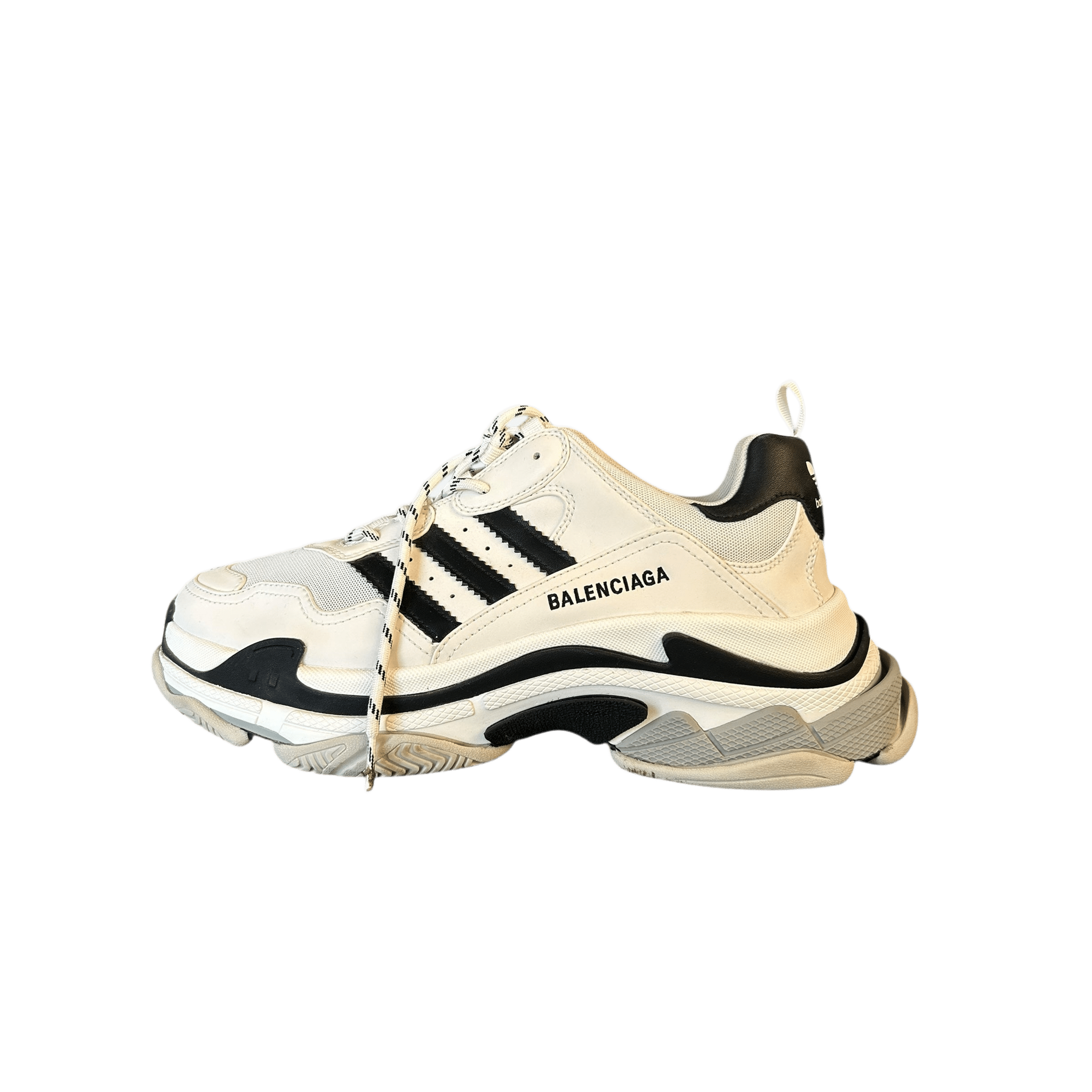 Balenciaga Adidas White & Black Triple S Sneakers - Morely TrendsBalenciaga Type here:)