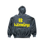 Balenciaga Black & Beige Tape Logo Hoodie - Morely TrendsBalenciaga Type here:)