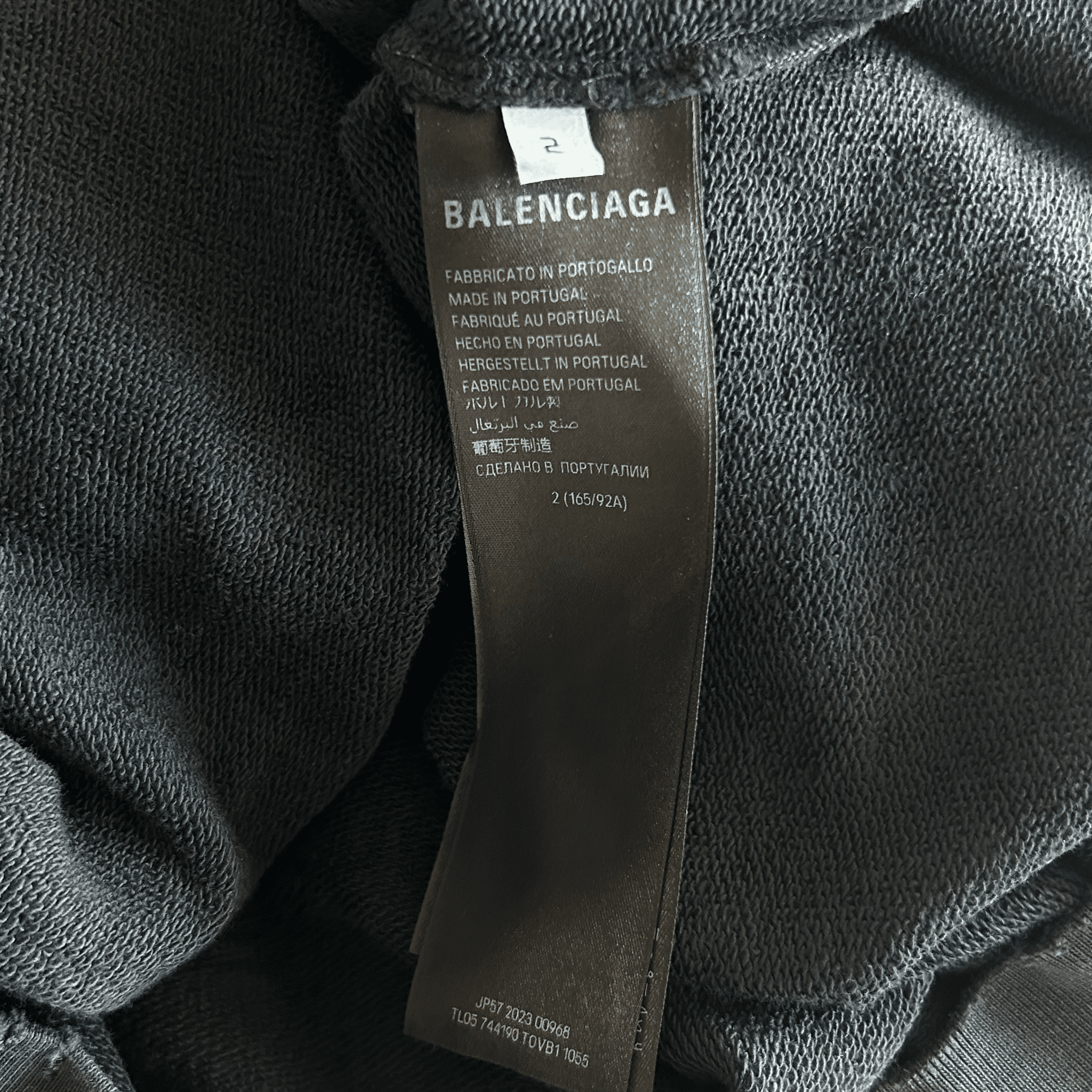 Balenciaga Black & Beige Tape Logo Hoodie - Morely TrendsBalenciaga Type here:)