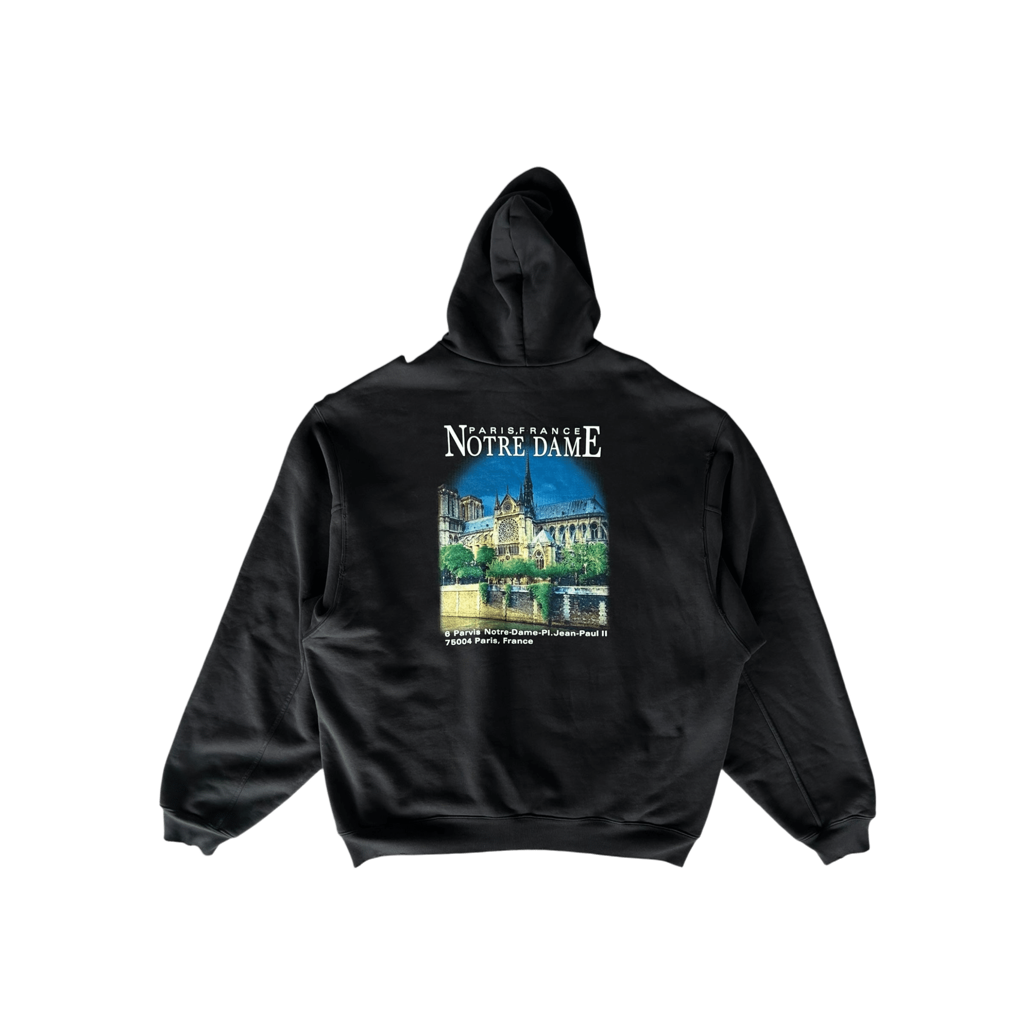 Balenciaga Black Notre Dame Distressed Hoodie - Morely TrendsBalenciaga Type here:)
