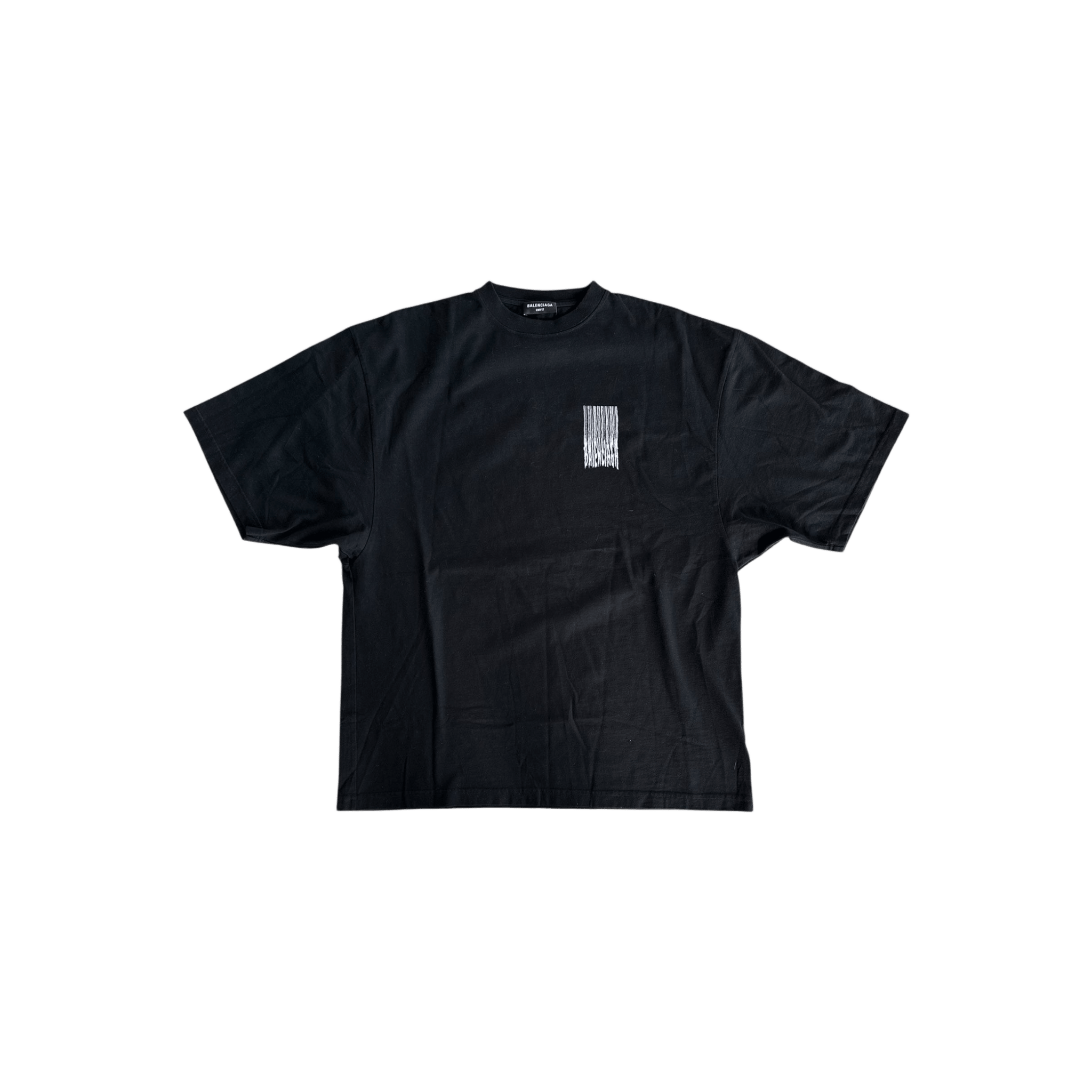 Balenciaga Black & White Waterfall Logo T-Shirt - Morely TrendsBalenciaga Type here:)