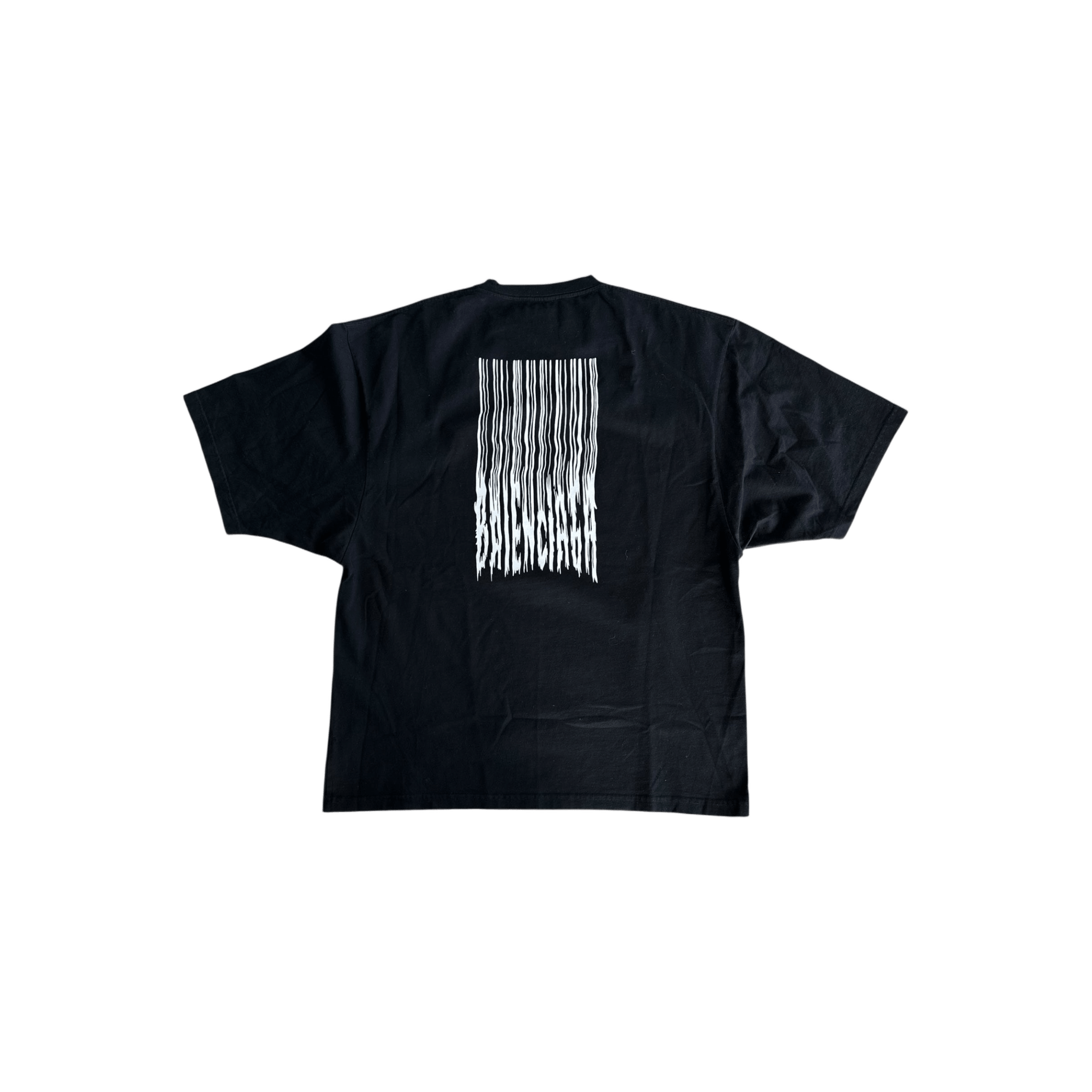 Balenciaga Black & White Waterfall Logo T-Shirt - Morely TrendsBalenciaga Type here:)