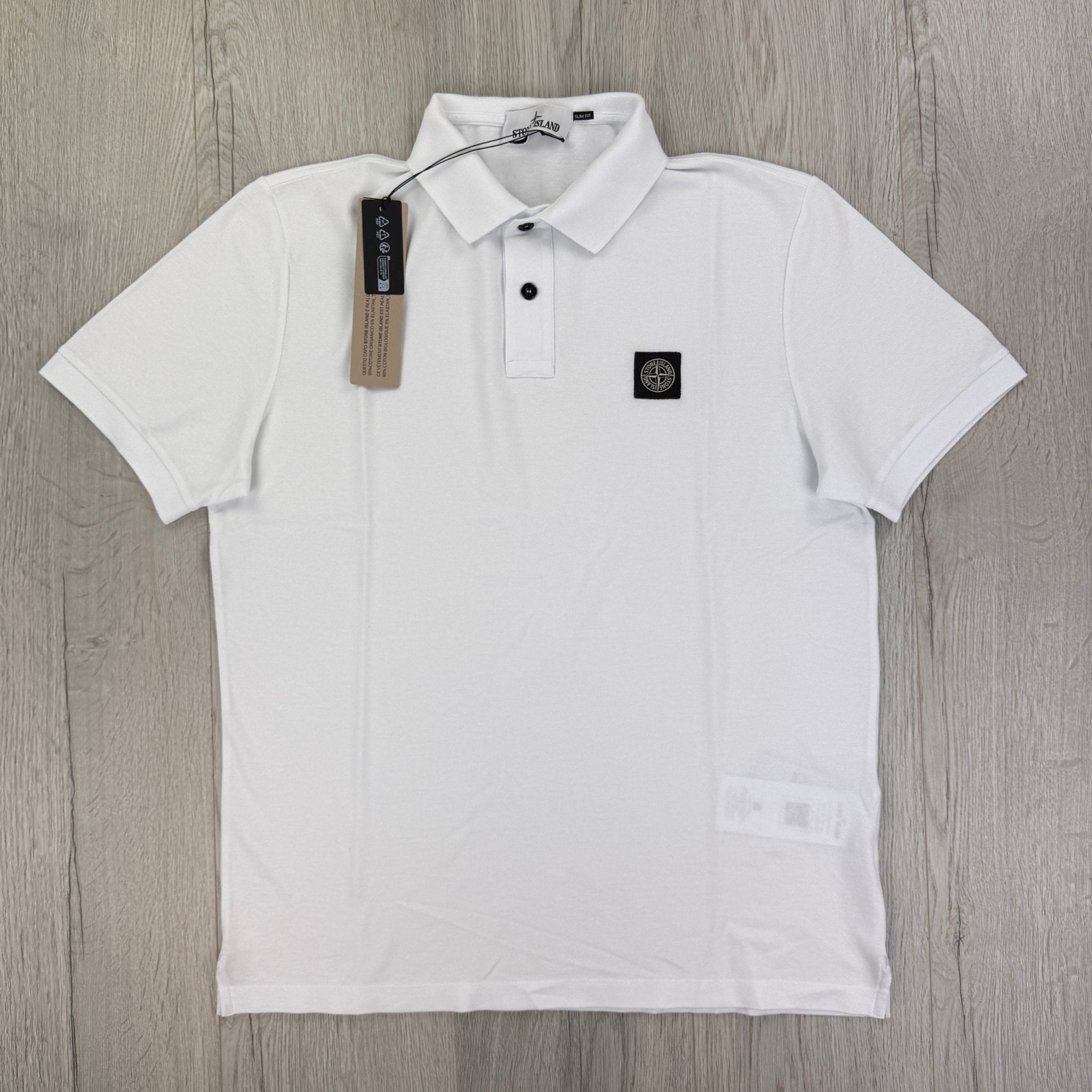 Stone Island Men’s White Short-sleeve Polo - Large - Morely TrendsStone Island Type here:)