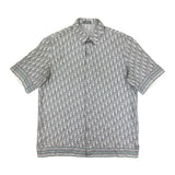 Dior Oblique Men’s Button-up Short Sleeve Silk Shirt - 38 (Fit Small/Medium)