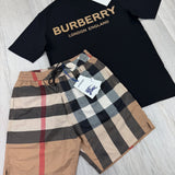 Burberry Men’s Black T-shirt & Shorts Set