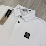Stone Island Men’s White Short-sleeve Polo - Large - Morely TrendsStone Island Type here:)