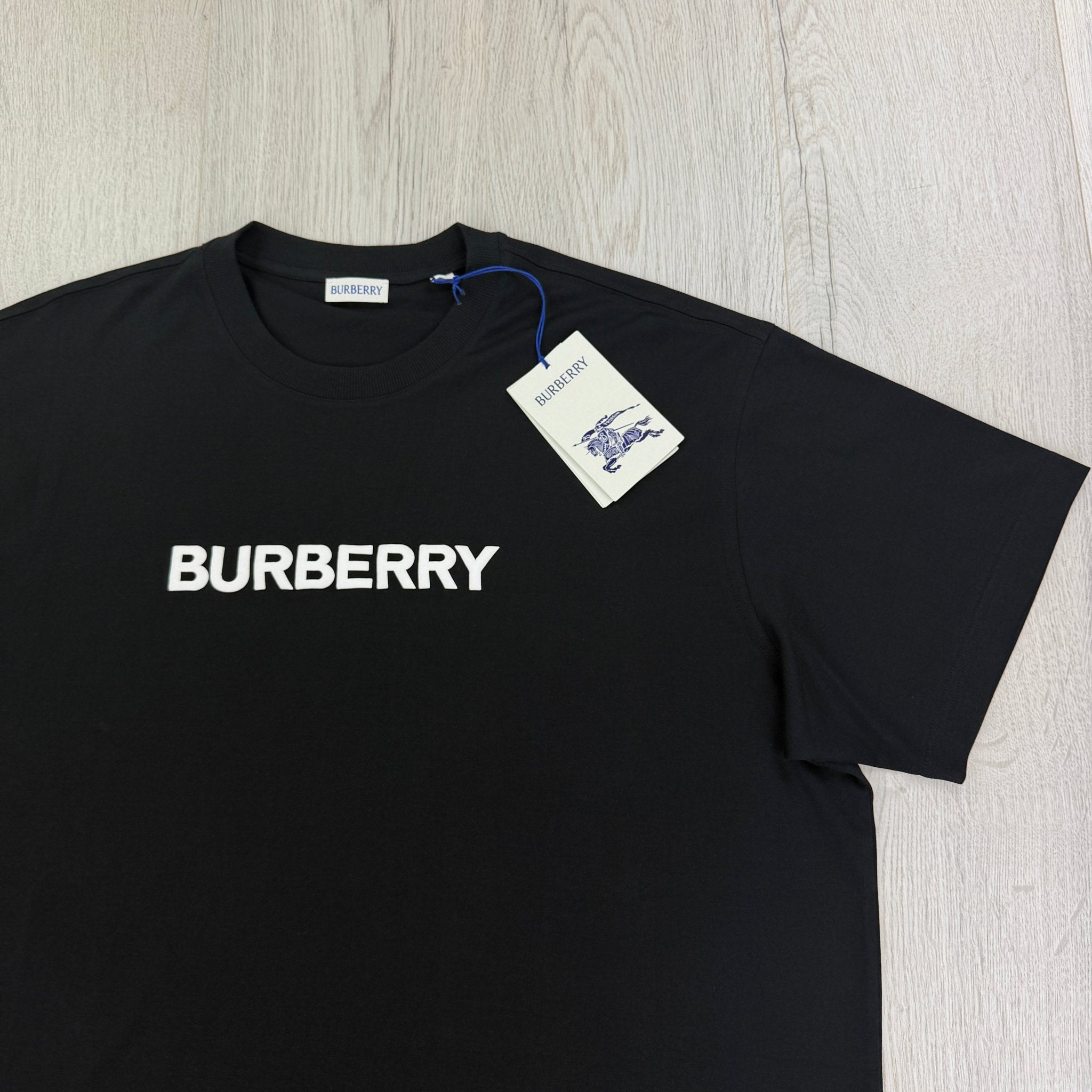 Burberry Men’s Black T-shirt Front Logo - Large - Morely TrendsBurberry Type here:)