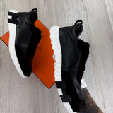 Hermes Men’s Black & White Bouncing Sneakers - 46 (Fit 11.5/12)