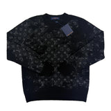 Louis Vuitton Men’s Distressed Monogram Crewneck Jumper - Medium