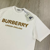 Burberry Men’s White T-shirt & Shorts Set