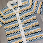 Casablanca Men’s Tennis Stripe Crochet Short Sleeve Shirt & Shorts Set - XL - Morely TrendsCasablanca Type here:)