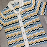 Casablanca Men’s Tennis Stripe Crochet Short Sleeve Shirt & Shorts Set - XL - Morely TrendsCasablanca Type here:)