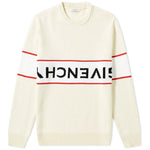Givenchy Men’s Beige Stripe Logo Knitted Crewneck Jumper - Morely TrendsGivenchy Type here:)