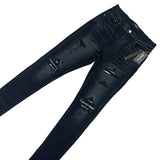 Amiri Men’s Boucle MX1 Aged Black Distressed Jeans