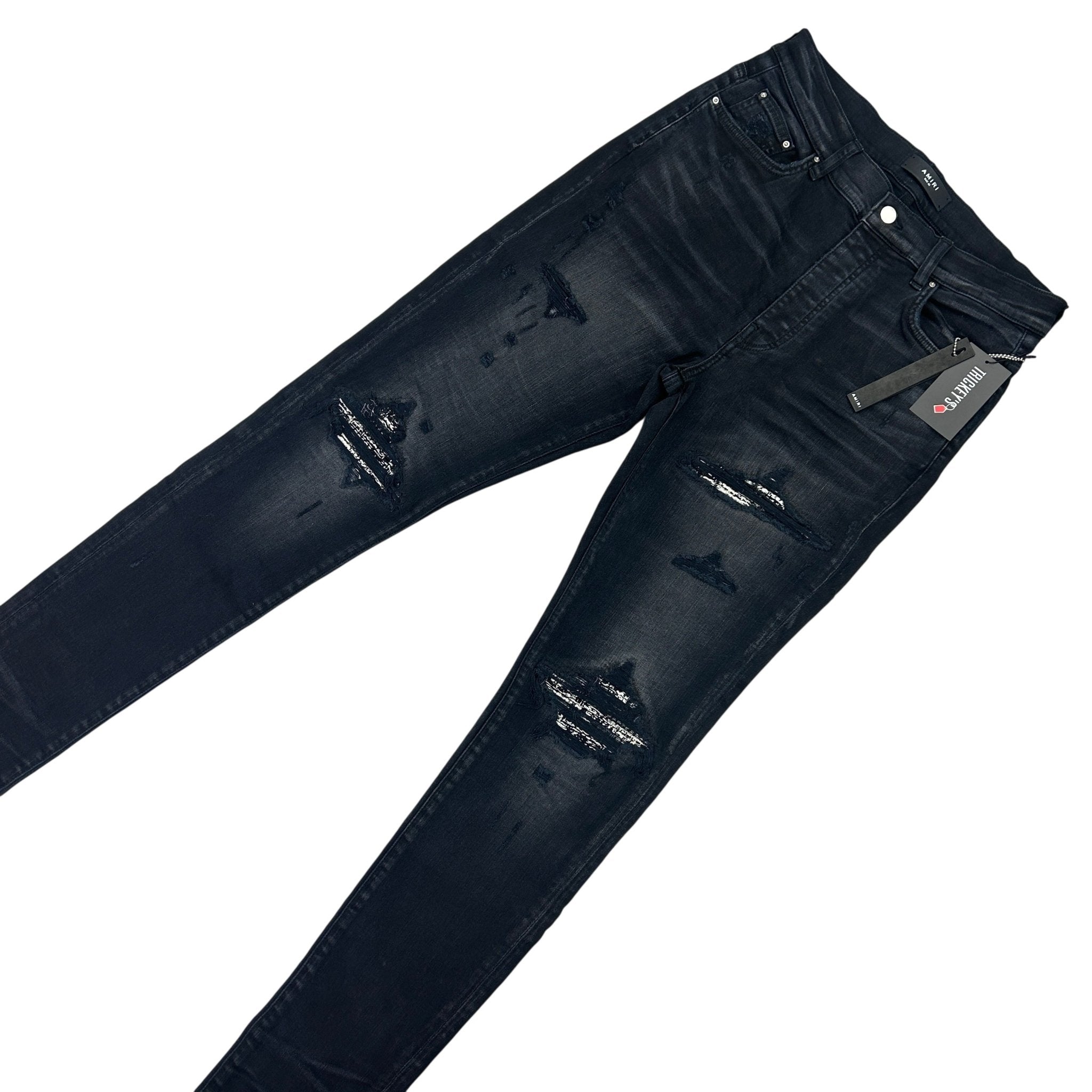 Amiri Men’s Boucle MX1 Aged Black Distressed Jeans - Morely TrendsAmiri Type here:)