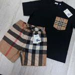 Burberry Men’s Black T-shirt & Shorts Set - Morely TrendsBurberry Type here:)