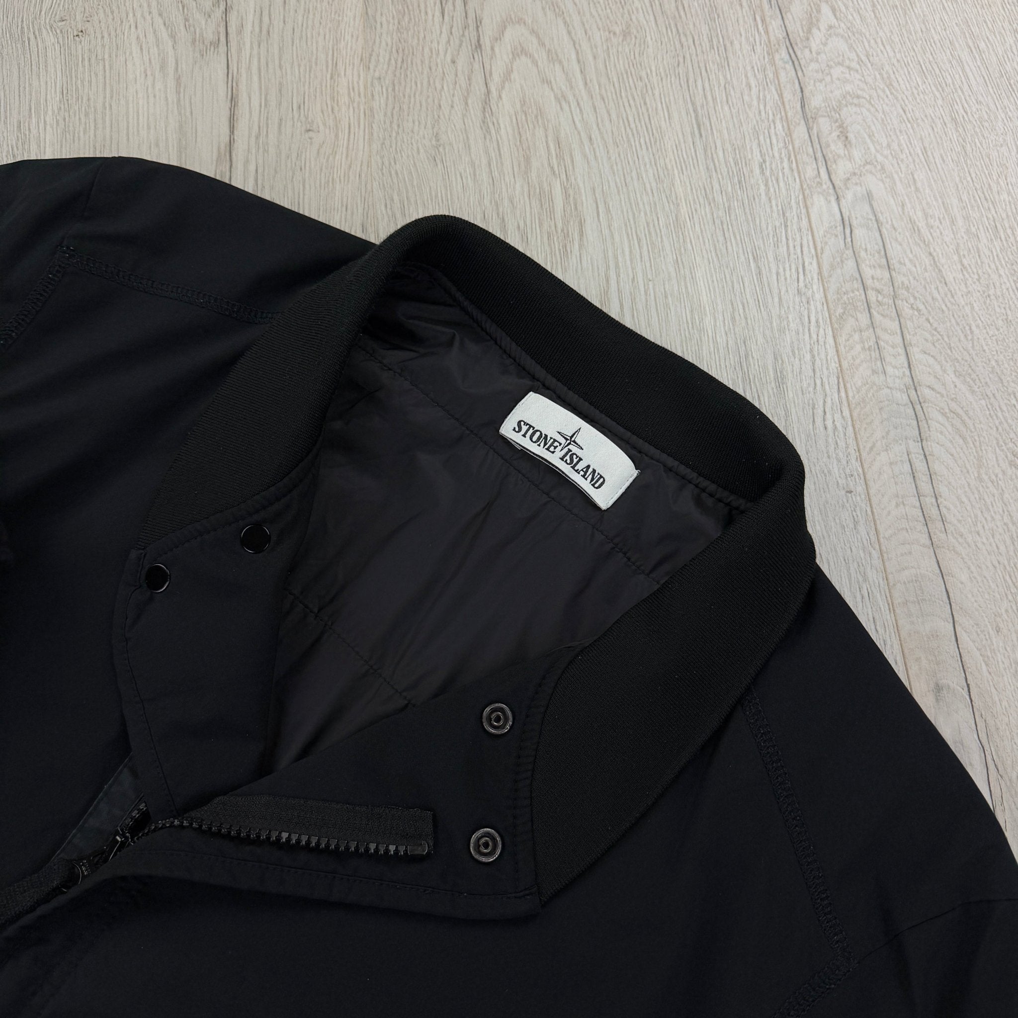 Stone Island Men’s Black Soft Shell Bomber Jacket - Large - Morely TrendsStone Island Type here:)