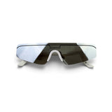 Balenciaga BB0003S-002 White Rectangular Unisex Sunglasses