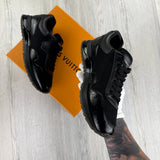 Louis Vuitton Men’s Black Monogram Leather Trainers - Uk 8 (Fit 8.5)