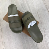 Burberry Logo Men’s Khaki Green Sliders