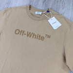 Off White Men’s Beige T-shirt - Medium - Morely TrendsOff white Type here:)