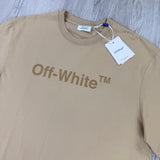 Off White Men’s Beige T-shirt - Medium - Morely TrendsOff white Type here:)