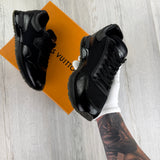 Louis Vuitton Men’s Black Monogram Leather Trainers - Uk 8 (Fit 8.5)