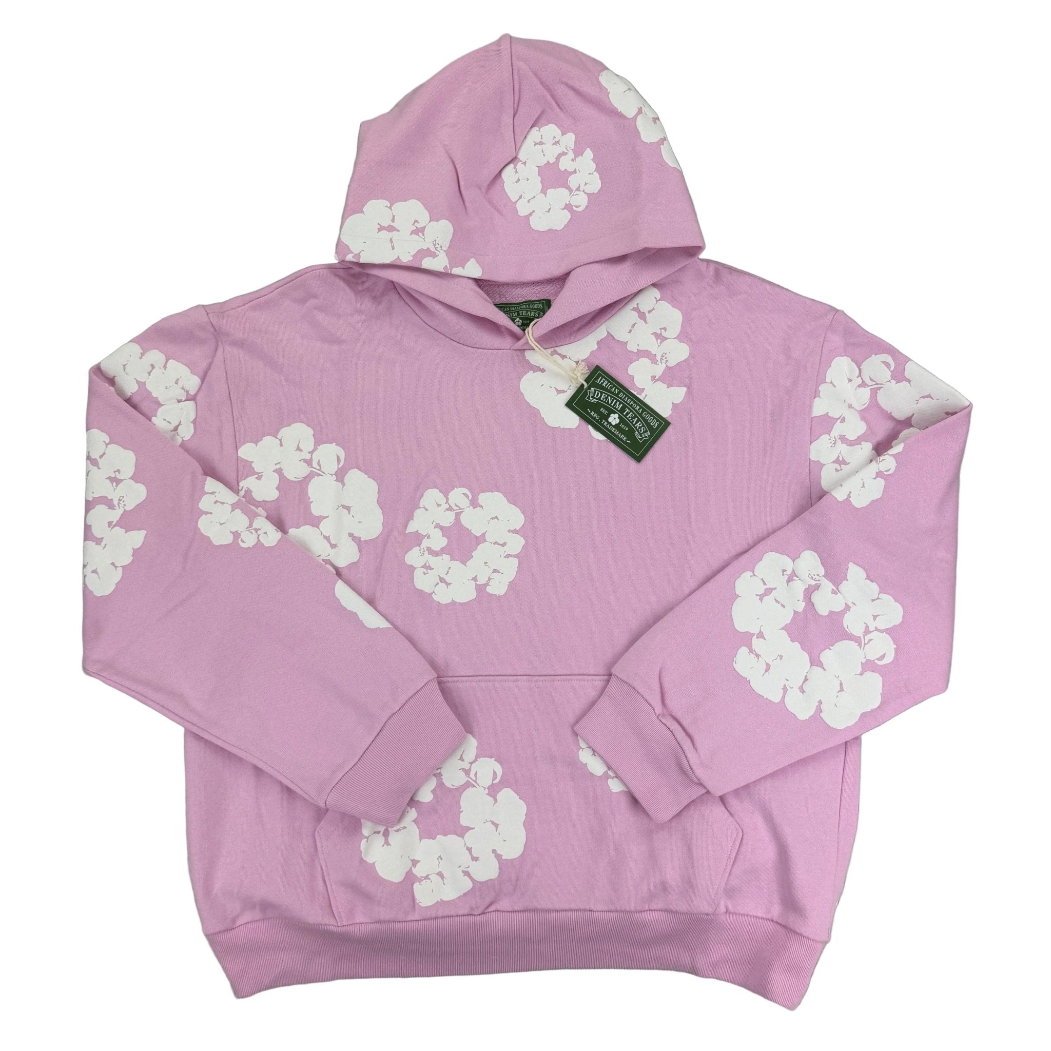 Denim Tears Baby Pink Pullover Hoodie - Morely TrendsDenim Tears Type here:)