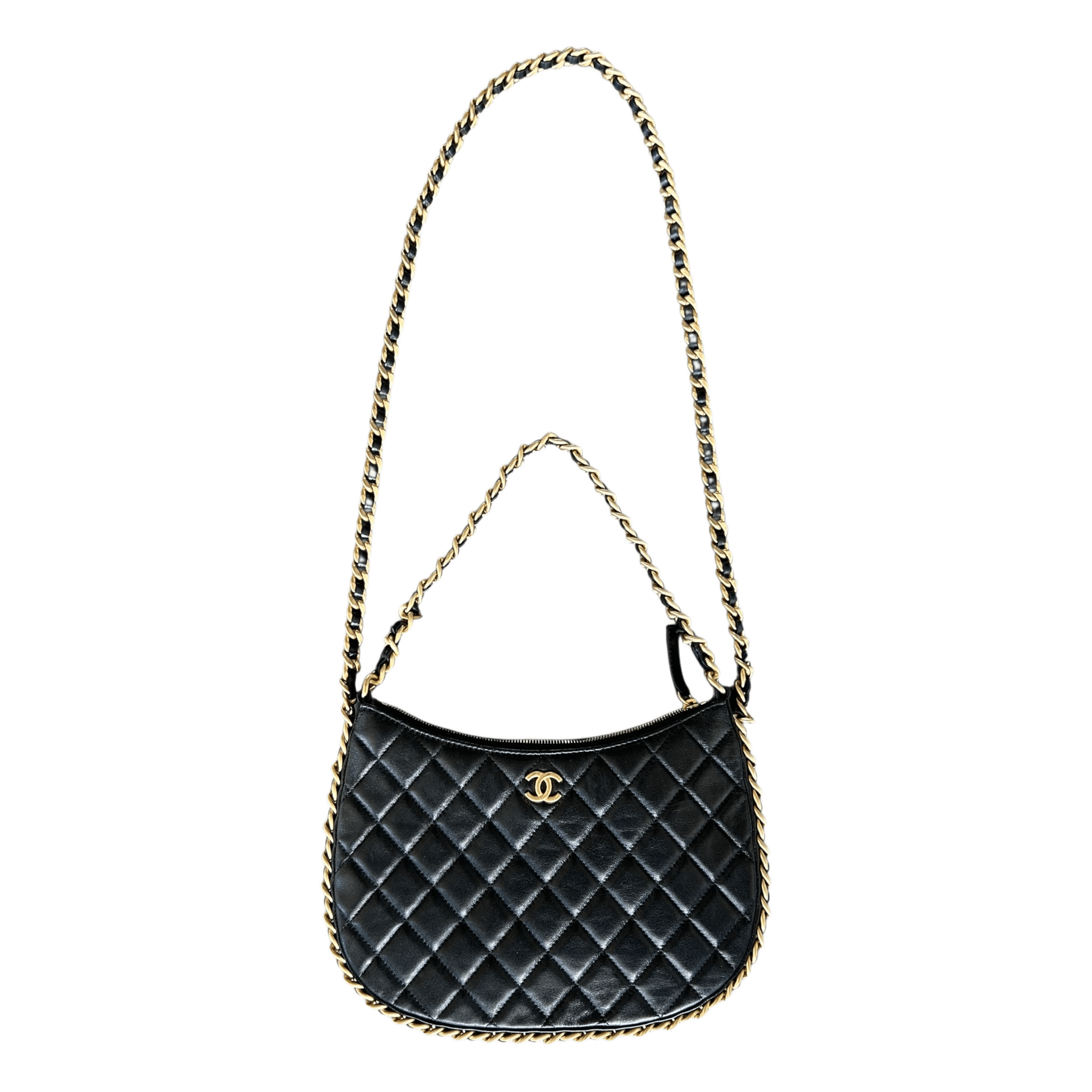 Chanel Black Quilted Lambskin Small Hobo Bag - Morely TrendsChanel Type here:)