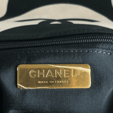 Chanel Black & White CC Fabric Medium Chanel 19 Flap Bag - Morely TrendsChanel Type here:)