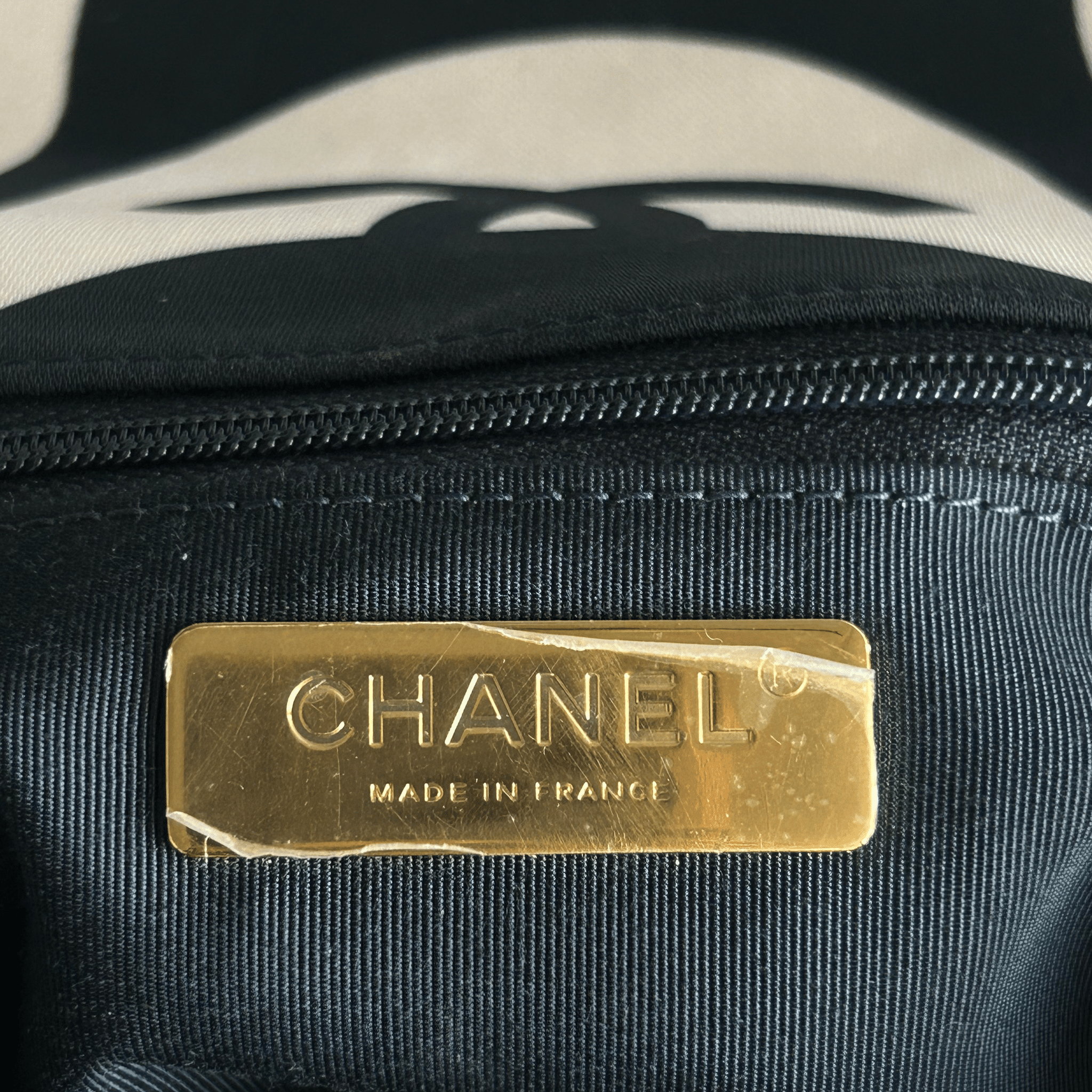 Chanel Black & White CC Fabric Medium Chanel 19 Flap Bag - Morely TrendsChanel Type here:)