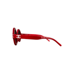 Chanel Pharrell Red & White Round Sunglasses - Morely TrendsChanel Type here:)