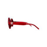 Chanel Pharrell Red & White Round Sunglasses - Morely TrendsChanel Type here:)