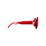 Chanel Pharrell Red & White Round Sunglasses - Morely TrendsChanel Type here:)