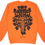 Chrome Hearts Vine Dagger Crewneck Sweatshirt Orange/Black