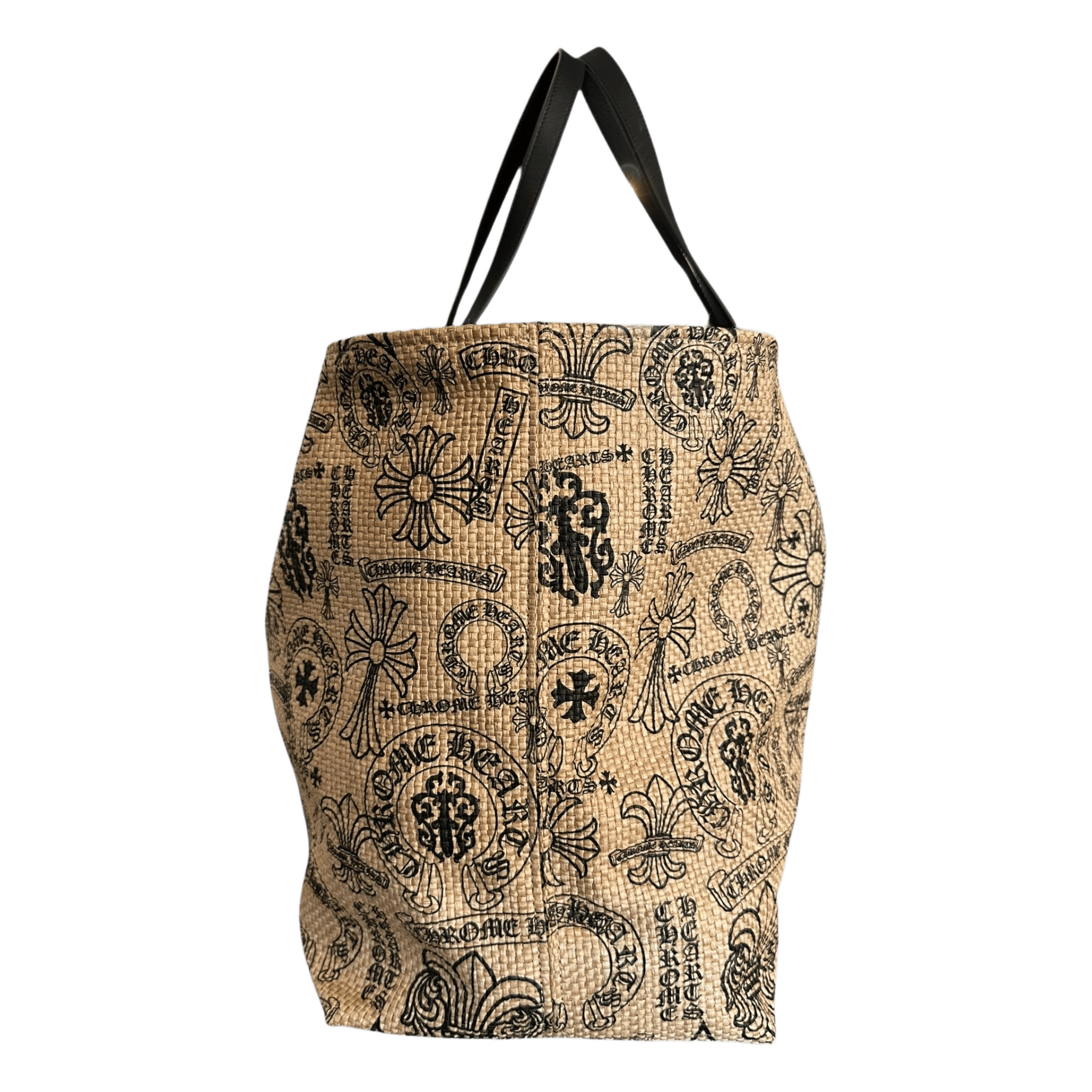 Chrome Hearts Beige & Black Miami Exclusive Stencil Beach Tote Bag - Morely TrendsChrome Hearts Type here:)