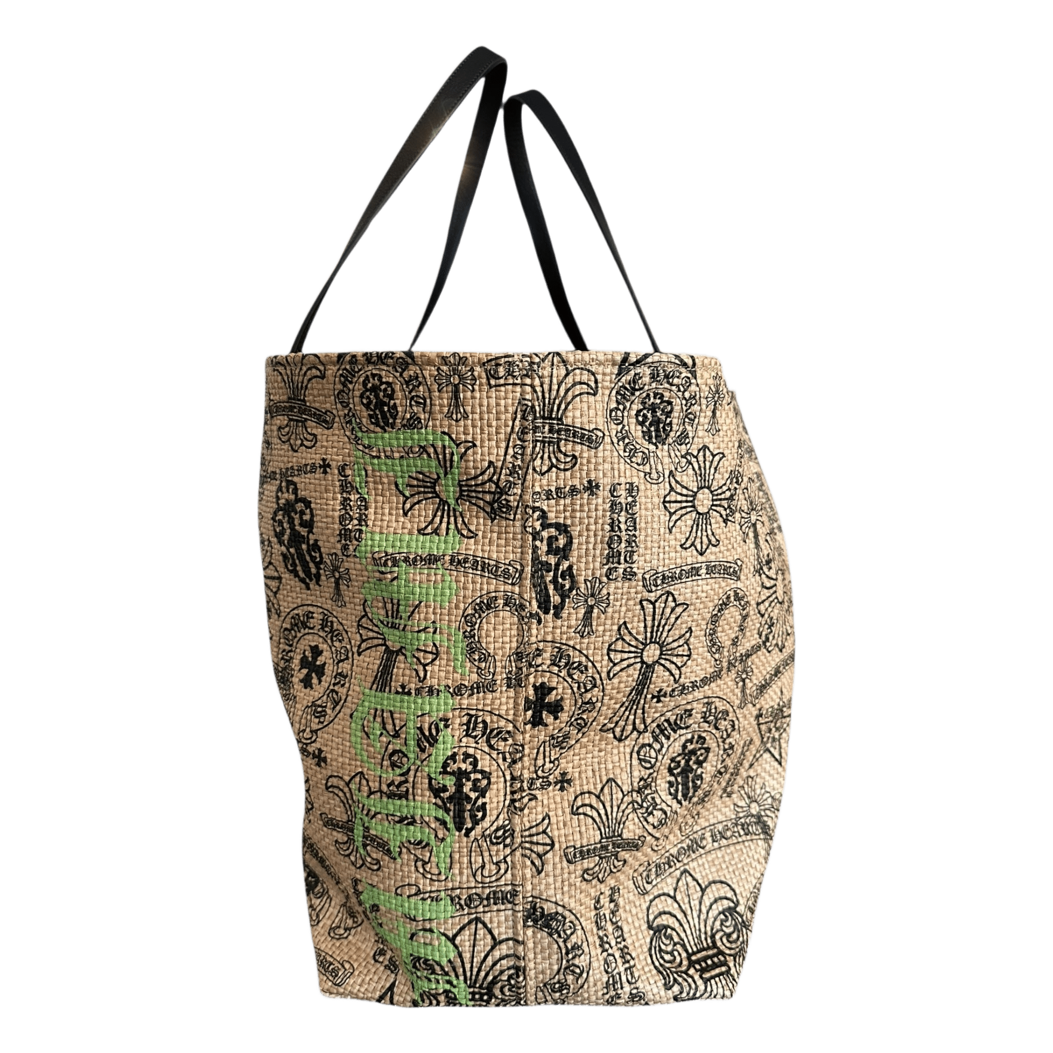 Chrome Hearts Beige & Black Miami Exclusive Stencil Beach Tote Bag - Morely TrendsChrome Hearts Type here:)