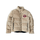 Chrome Hearts Beige Corduroy Chomper Puffer Jacket - Morely TrendsChrome Hearts Type here:)