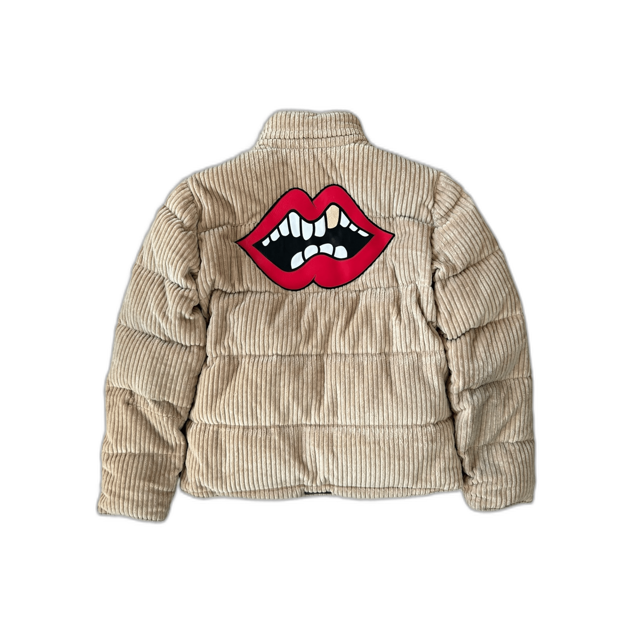 Chrome Hearts Beige Corduroy Chomper Puffer Jacket - Morely TrendsChrome Hearts Type here:)