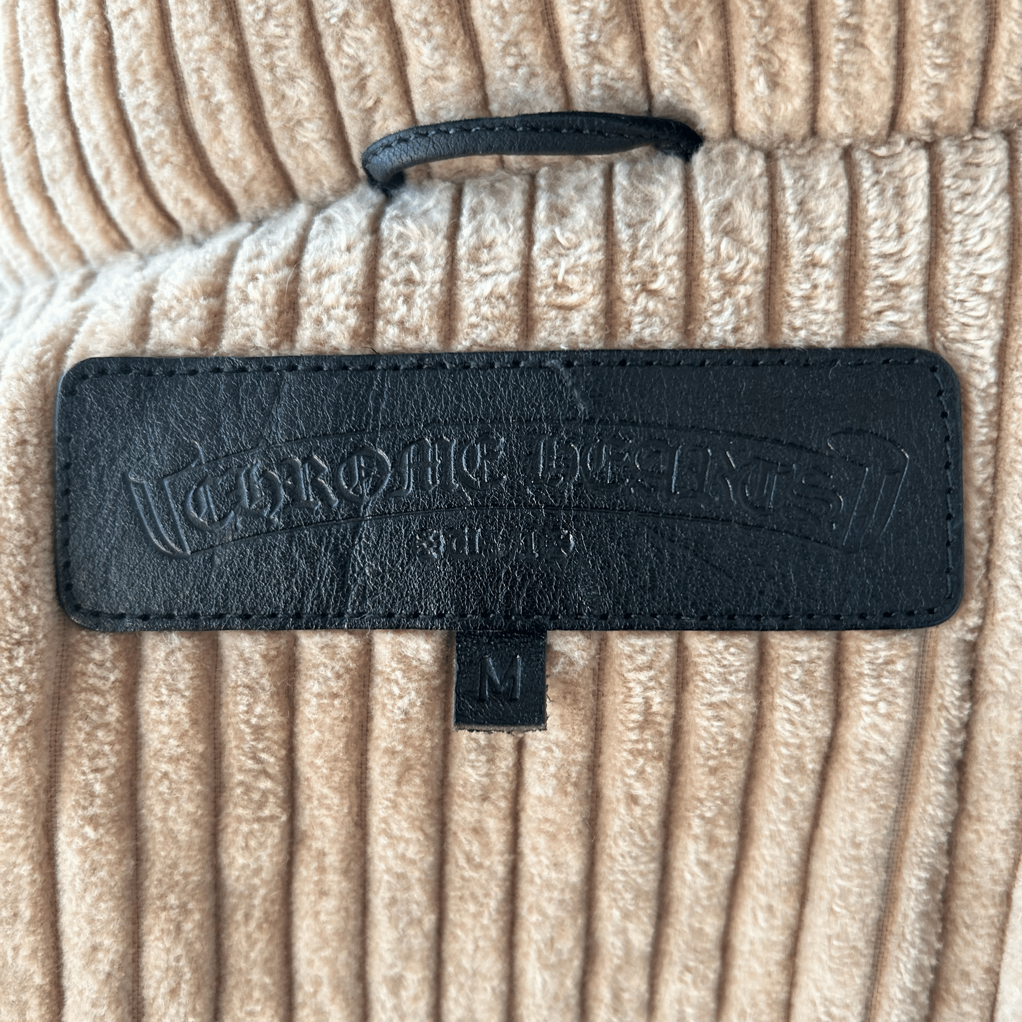 Chrome Hearts Beige Corduroy Chomper Puffer Jacket - Morely TrendsChrome Hearts Type here:)