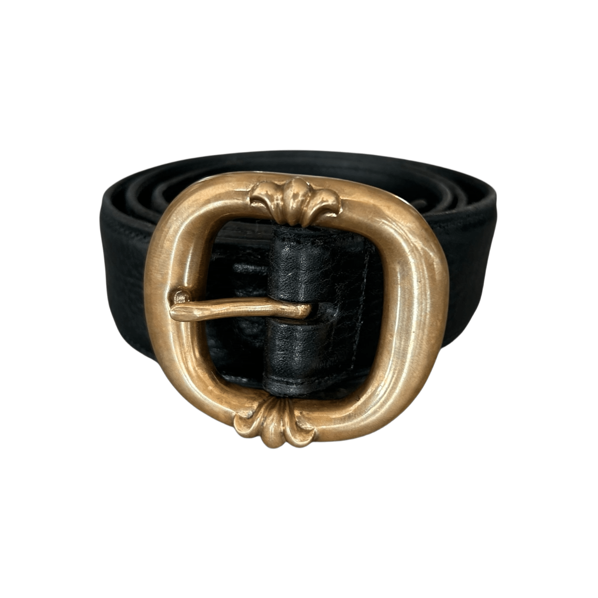 Chrome Hearts Black & Brass Gunslinger Belt - Morely TrendsChrome Hearts Type here:)