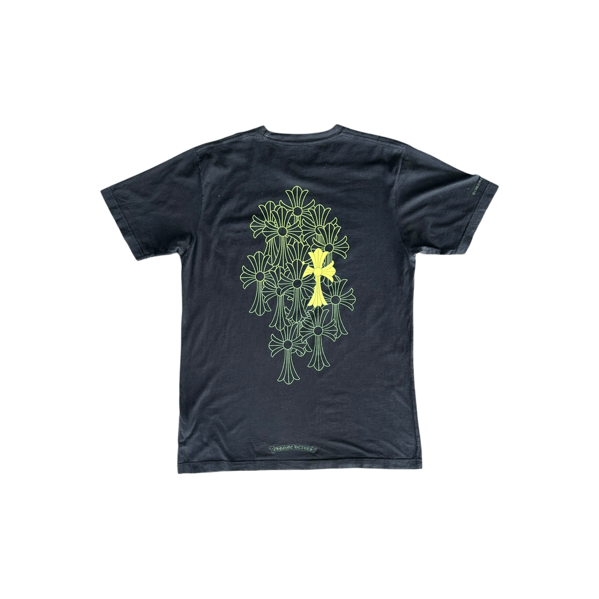 Chrome Hearts Black & Green Cemetery Cross Logo T-Shirt - Morely TrendsChrome Hearts Type here:)