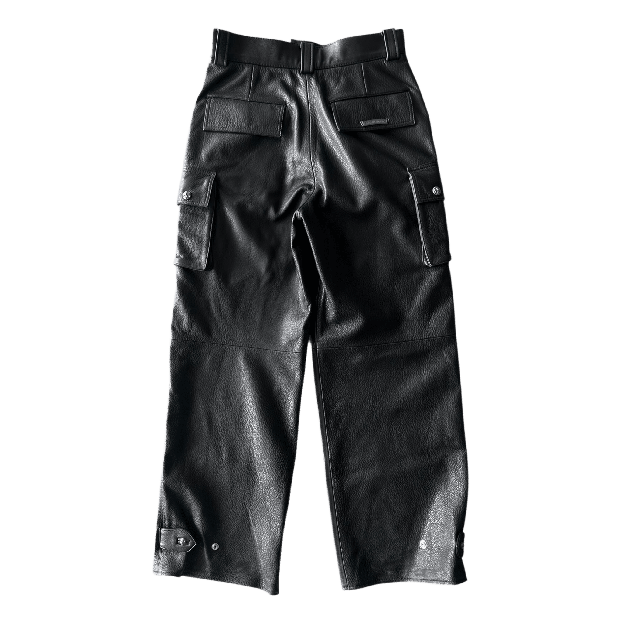 Chrome Hearts Black Leather Cargo Pants - Morely TrendsChrome Hearts Type here:)